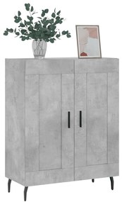 Credenza grigio cemento 69,5x34x90 cm in legno multistrato