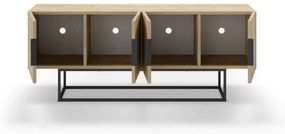 Tavolo TV in rovere colore naturale 140x55 cm Titan - Marckeric