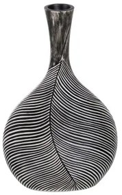 Vaso Bianco Nero Poliresina 27 x 12 x 43 cm