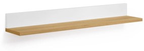 Kave Home - Mensola Abilen in impiallacciatura di rovere laccata bianca 80 x 15 cm FSC 100%