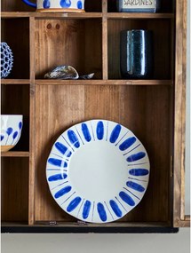 Set di piatti da dolce bianchi/blu in gres 3 pz ø 22 cm Linora – Bloomingville