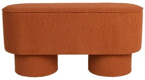 Panchina color mattone con rivestimento in bouclé Marcos – White Label