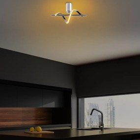 Plafoniera LED in argento ø 7 cm Likma - Opviq lights