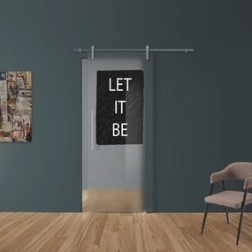 Porta scorrevole Let it be in cristallo, L 88 x H 215 cm, con binario Ermes