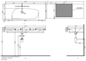 Cielo Enjoy Lavabo 120x48 Sospeso O Da Appoggio Con Piletta Click Clack In Ceramica talco