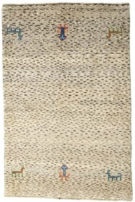 Gabbeh Tappeto 150x100 Beige (Iran) Annodato A Mano