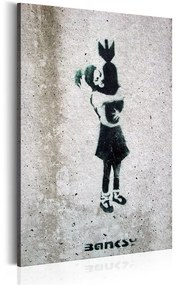 Quadro Bomb Hugger by Banksy  Colore Nero, Dimensioni e Misure 60x90