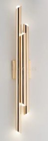 Applique tube 6 luci oro satinato e14 3000/4000k incl.