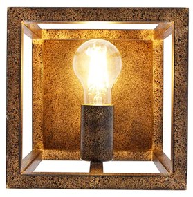 Applique da parete industriale marrone ruggine - Cage