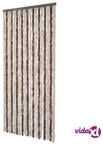 vidaXL Zanzariera Beige e Marrone Chiaro 90x220cm Ciniglia