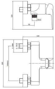 Cersanit S951-352 - Rubinetto doccia CITY cromo lucido