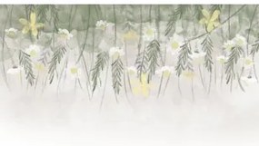 Carta da parati - Home herbarium - subtle floral motif with flowers in watercolour style Premium 150x105