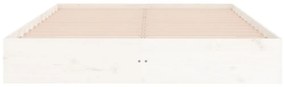 Giroletto bianco in legno massello 150x200 cm 5ft king size