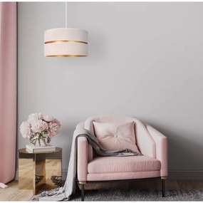 Duolla - Lampadario a sospensione con filo DUO 1xE27/15W/230V diametro 40 cm color crema/oro