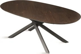 Tavolo ovale fisso con piano in Rovere Termico 210 cm RON