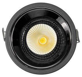 Faro da Incasso 18W Foro Ø90mm Nero IP40 CCT BRIDGELUX LED 3 Parabole Colore Bianco Variabile CCT