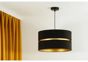 Duolla - Lampadario a sospensione con filo DUO 1xE27/15W/230V diametro 40 cm nero/oro