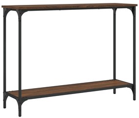 Tavolo consolle rovere marrone 101x30,5x75 cm legno multistrato
