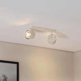 Argon Faretto da soffitto Chloe orientabile a 2 luci, beige