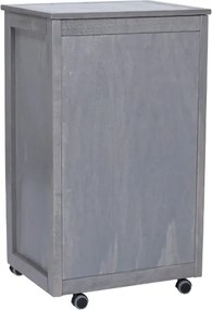 Carrello Mobiletto Grigio con ante a ribalta in vetro LANDHELL