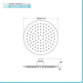 Set doccia tondo cromo 2 vie braccio 40 cm soffione 30 cm e kit doccino inclusi linea Erika