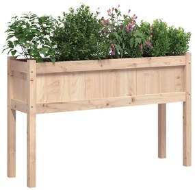 Fioriera Giardino con Gambe 110x31x70 cm Legno Massello Pino