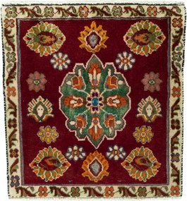 Shiraz Tappeto persiano 60x60 Rosso (Iran) Annodato A Mano