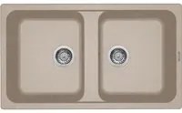 Lavello Elleci Incasso 2 vasche 86x50 Life 450 Granitek Avena LG245051