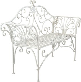 JULIANE - panca 2 posti stile provenzale in ferro verniciato