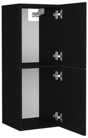Set mobili da bagno nero in truciolato