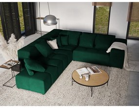 Divano angolare in velluto verde (variabile) Rome Velvet - Cosmopolitan Design