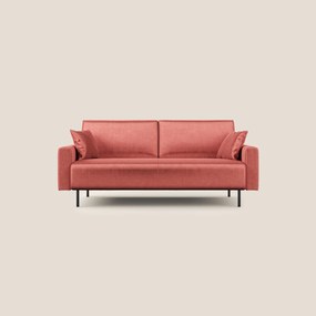 Arthur divano moderno in velluto morbido impermeabile T01 salmone 200 cm