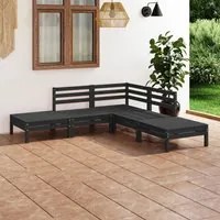 Set Salotto da Giardino 5 pz in Legno Massello di Pino Nero 3082641