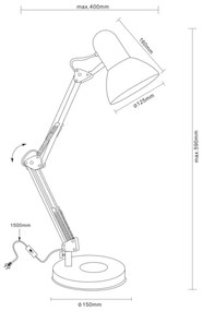 GLOBO 24880 - Lampada da tavolo FAMOUS 1xE27/40W