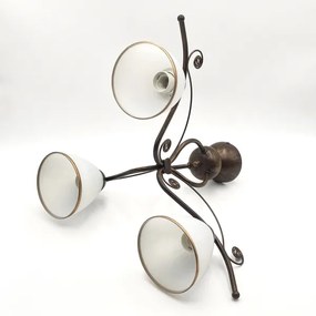 Lampadario a plafone RETRO 3xE27/60W/230V patina di bronzo