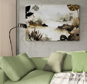 Quadro su tela – Lago nella giungla