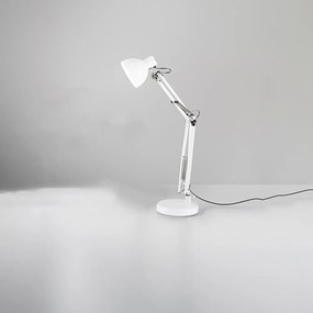 Lampada Da Scrivania In Metallo Moderna Miniarc Bianco Led