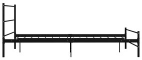 Giroletto nero in metallo 160x200 cm