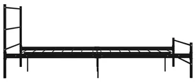 Giroletto nero in metallo 160x200 cm