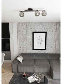 Lampada da soffitto in acciaio KAIRO 3 da interno 3xE14 Colore del corpo Nero e Grafite