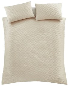 Biancheria da letto beige per letto matrimoniale 200x200 cm Jacob Geo - Catherine Lansfield