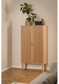 Armadio in rovere con ante scorrevoli in colore naturale 80x145 cm Langley - Actona