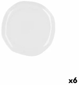 Piatto da pranzo Ariane Earth Bianco Ceramica 25 cm (6 Unità)