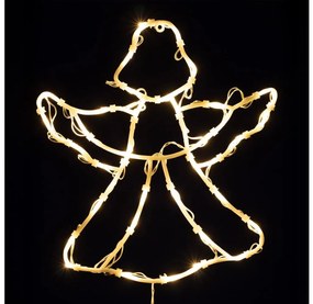 Decorazione natalizia per finestra a LED 35xLED/3xAA IP44 angelo bianco caldo