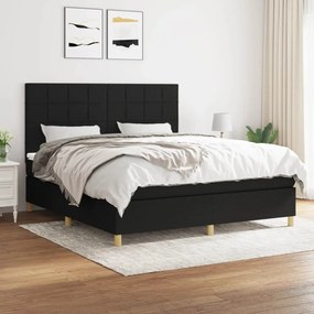 Giroletto A Molle Con Materasso Nero 160x200 Cm İn Tessuto /