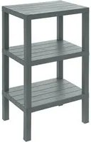 Colonna Bagno Scaffale 3 Ripiani Plastica Feridras Woody Colore: Grigio