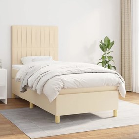 Giroletto A Molle Con Materasso Crema 100x200 Cm İn Tessuto /