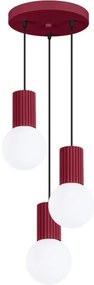 Sollux SL.1750 - Lampadario a sospensione con filo HALO 3xG9/8W/230V diametro 25 cm rosso