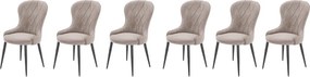 Set di 6 sedie K366 velluto beige