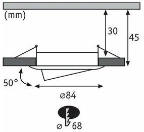 Paulmann 93449 - SET 3xLED/6,5W IP23 Lampada da incasso per bagno NOVA 230V